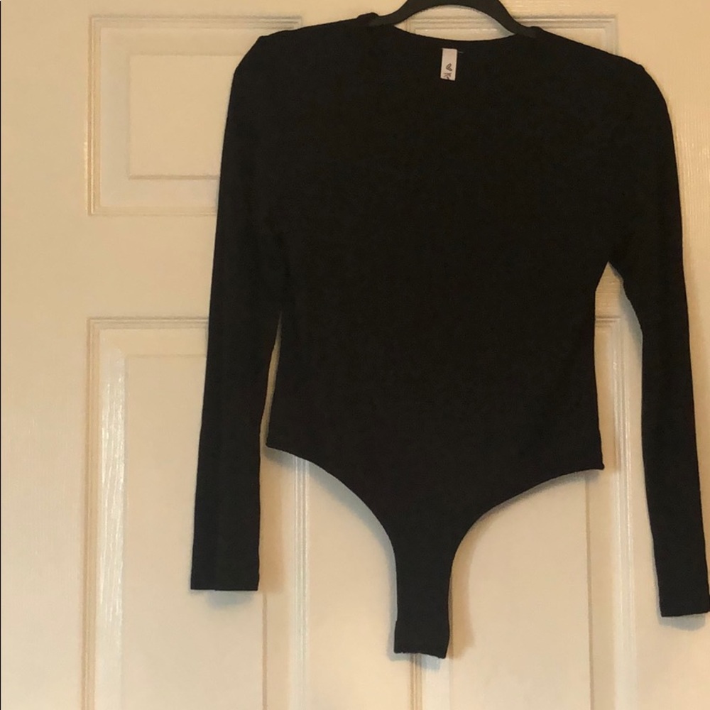 Black long sleeve bodysuit